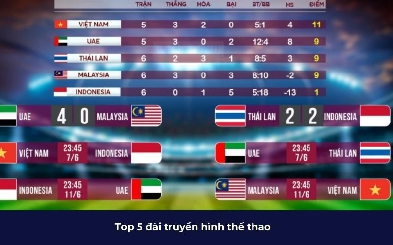 Top 5 Đài Truyền Hình Thể Thao KhomucTV Đã Hợp Tác Phát Sóng